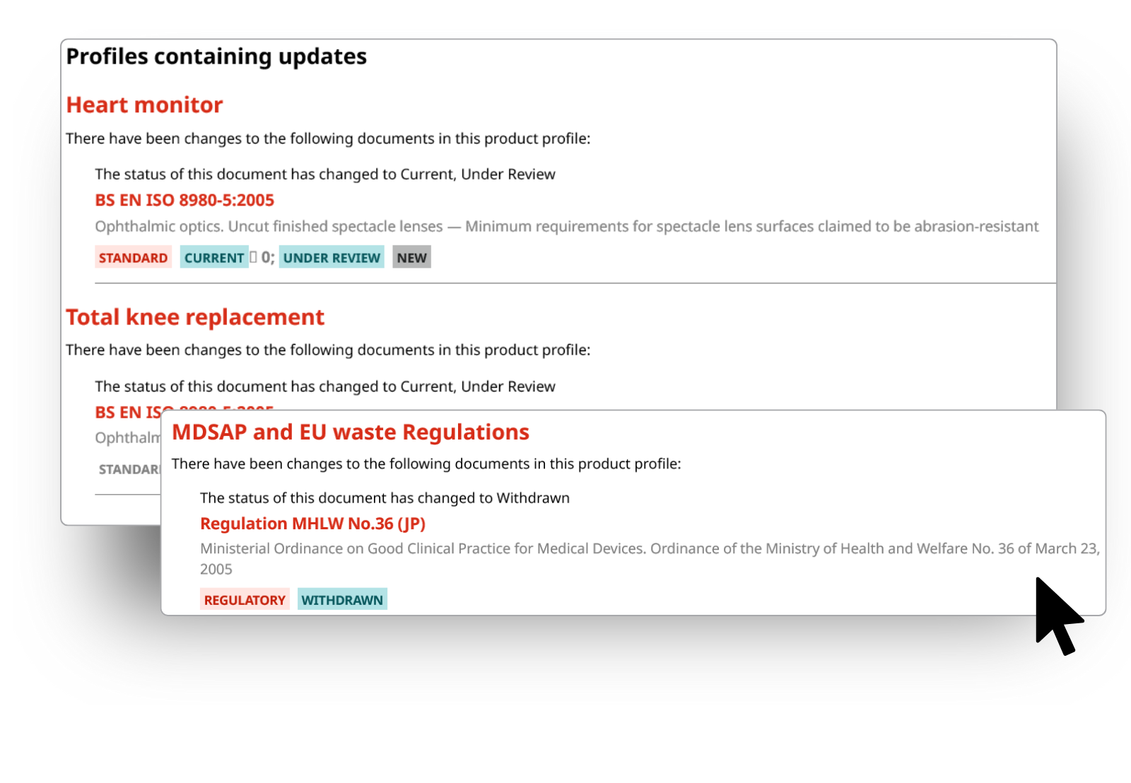 Example alert email